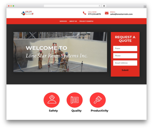 WordPress theme Divi - lonestarresin.com