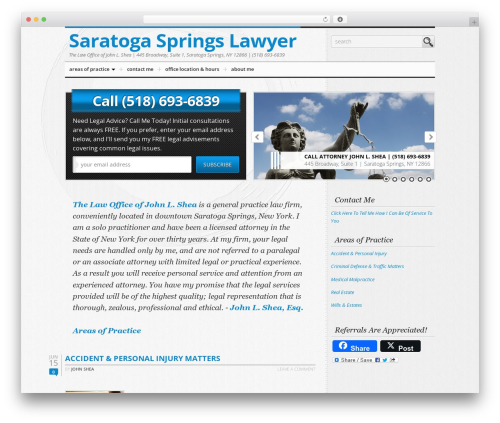 WordPress theme Genesis - saratoga-springs-lawyer.com