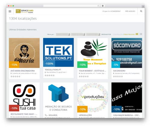 WP theme DirectoryEngine - servicecardmadeira.com