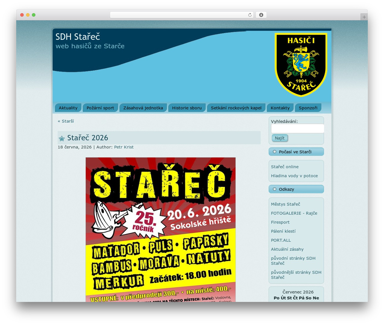 WP theme SDH - sdhstarec.cz