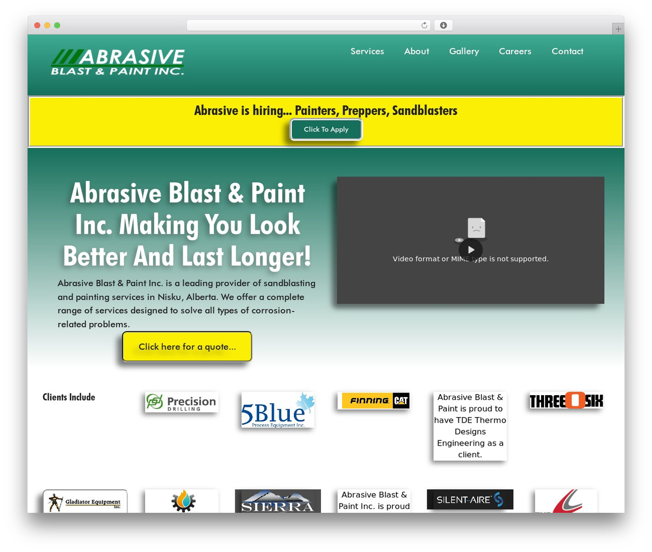 Builder Theme WordPress theme - abrasiveblastandpaint.com