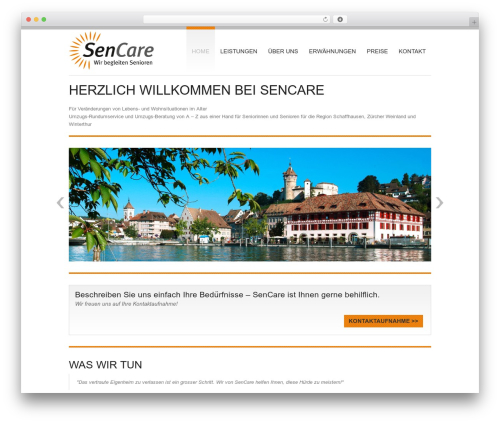 CleanGold (shared on wplocker.com) WordPress website theme - sencare.ch