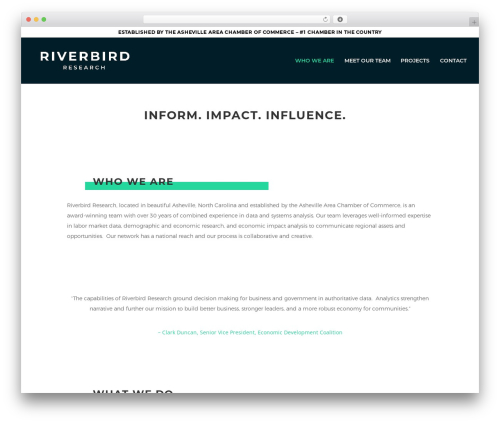 Divi WP theme - riverbirdresearch.com