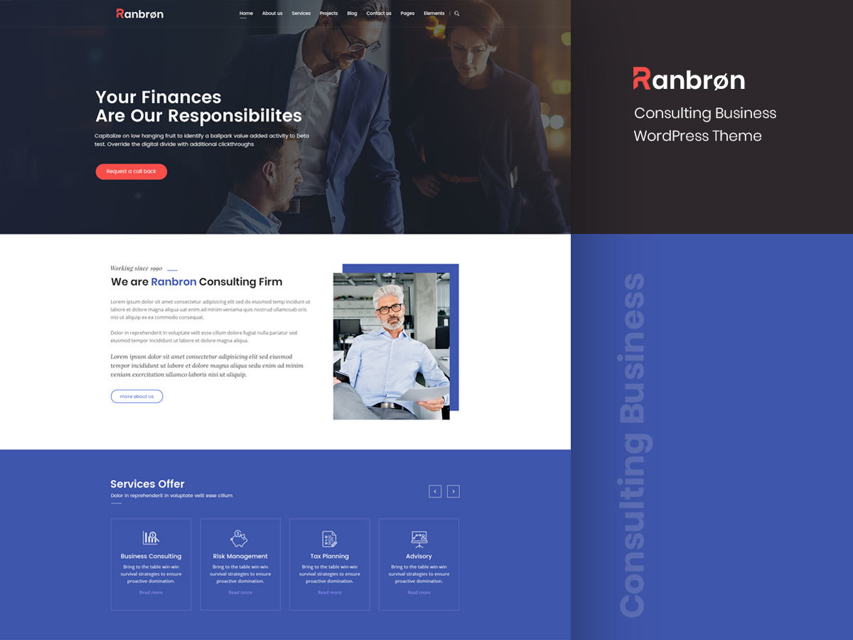 Ranbron company WordPress theme