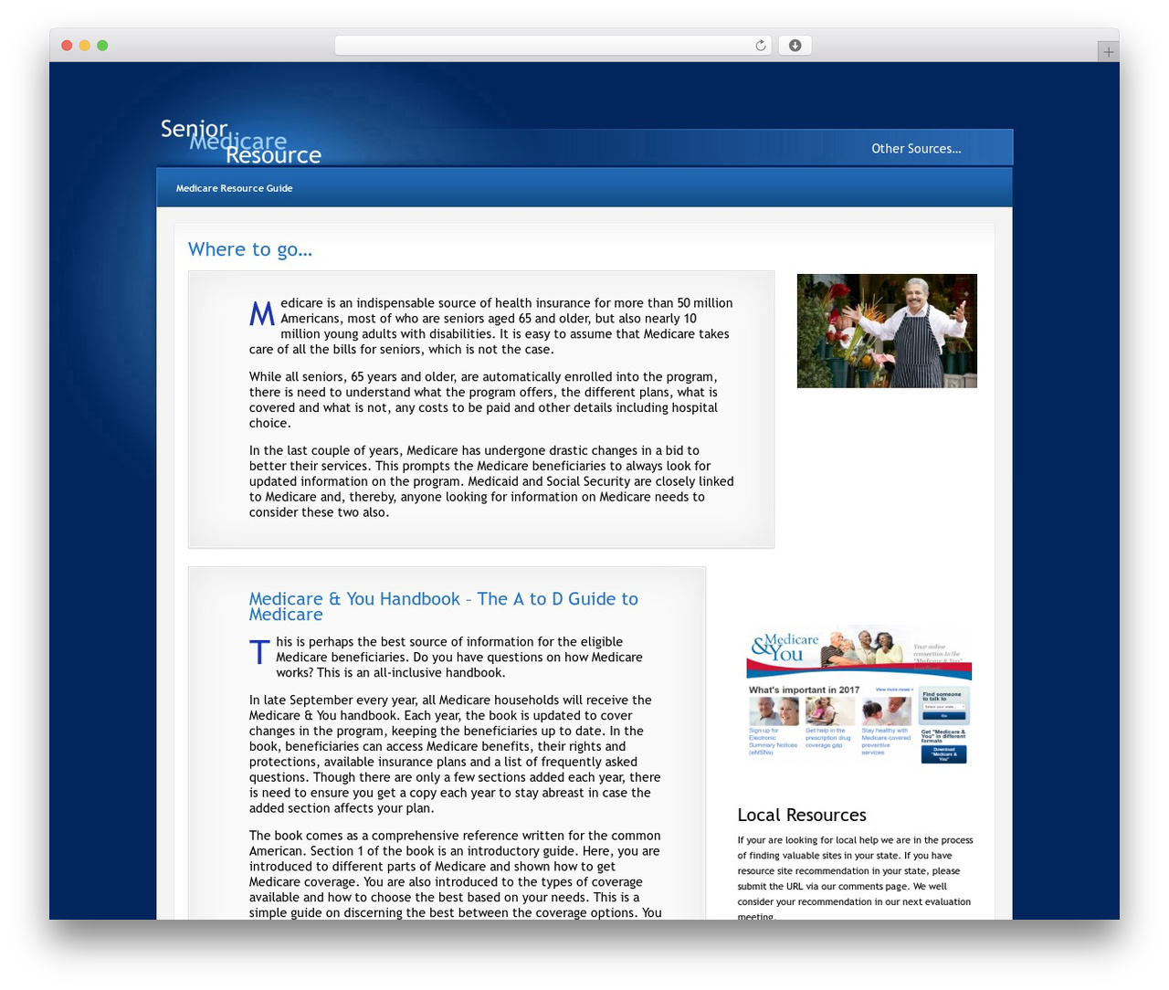 StudioBlue WordPress theme - seniormedicareresource.com