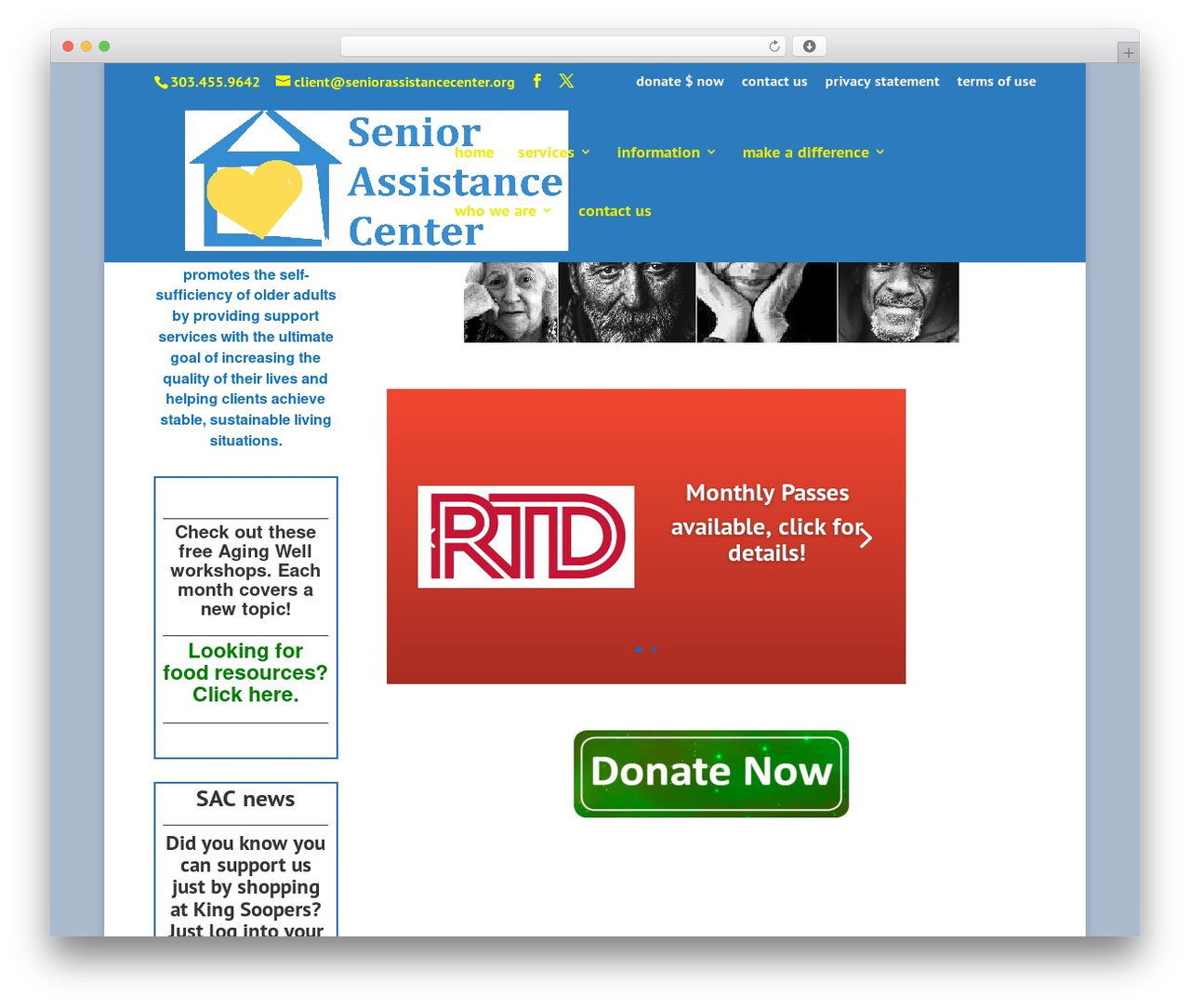 WordPress theme Divi - seniorassistancecenter.org