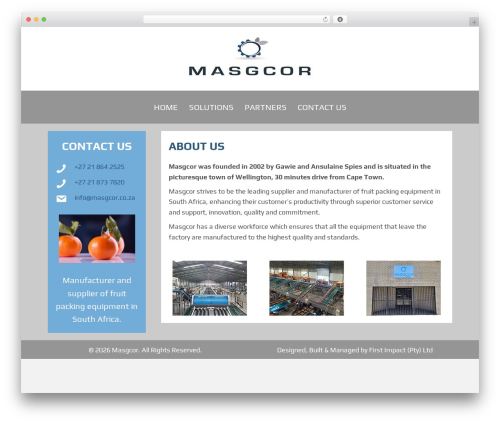 WordPress theme Beaver Builder Theme - masgcor.co.za