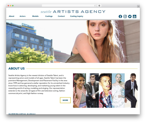 Best WordPress theme SAA - seattleartistsagency.com