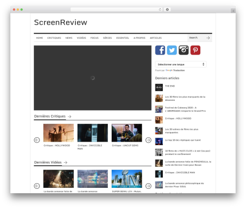 Brennuis theme WordPress - screenreview.fr