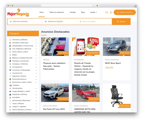 Classified listing toolkits WordPress plugin - mejornegocio.com