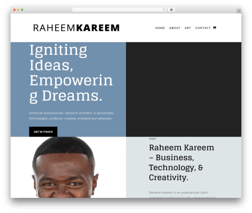 Divi WordPress theme - raheemkareem.com