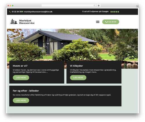 Hello Elementor theme WordPress - marielysthaveservices.dk