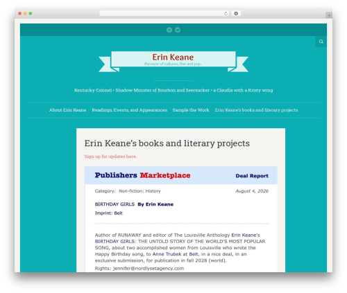 Literary WordPress theme - sensilla.com