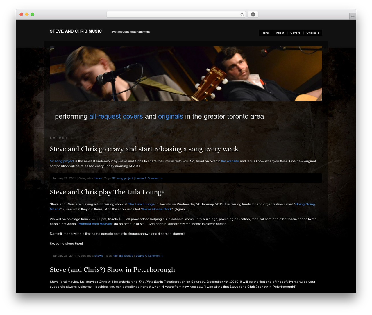 Modularity Lite WordPress theme - sacmusic.ca