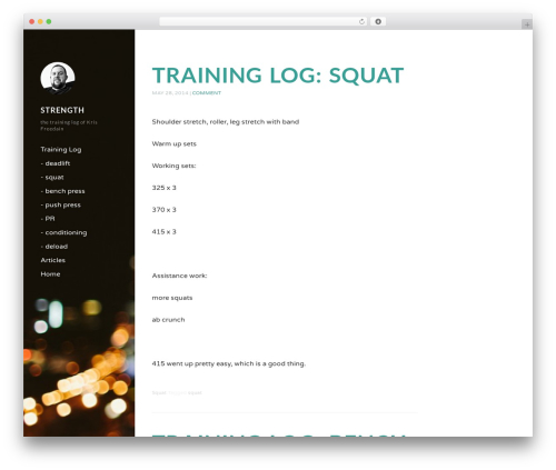 Required best WordPress theme - strength.freedain.com