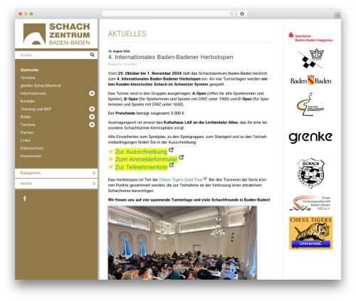 Schachzentrum theme WordPress - schachzentrum-baden-baden.de