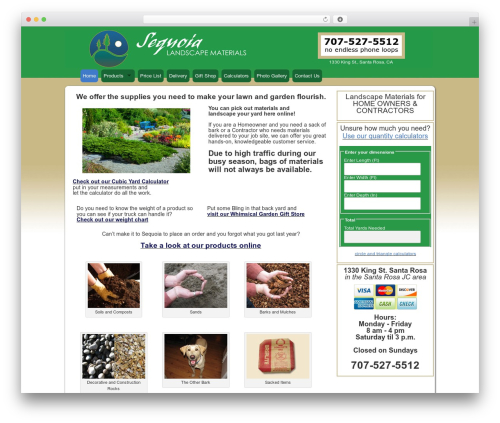 Sequoia WordPress page theme - sequoiascape.com
