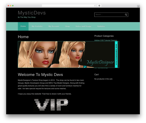 Shopping theme WordPress - shop.mysticdevs.com