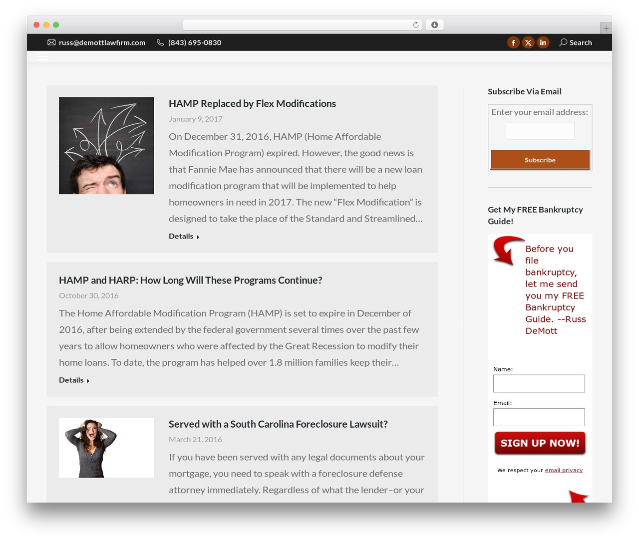 The7 WordPress theme - scforeclosureblog.com
