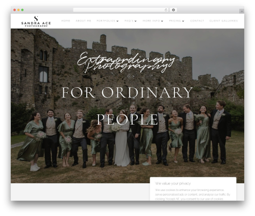WordPress theme Divi - sandraacephotography.co.uk