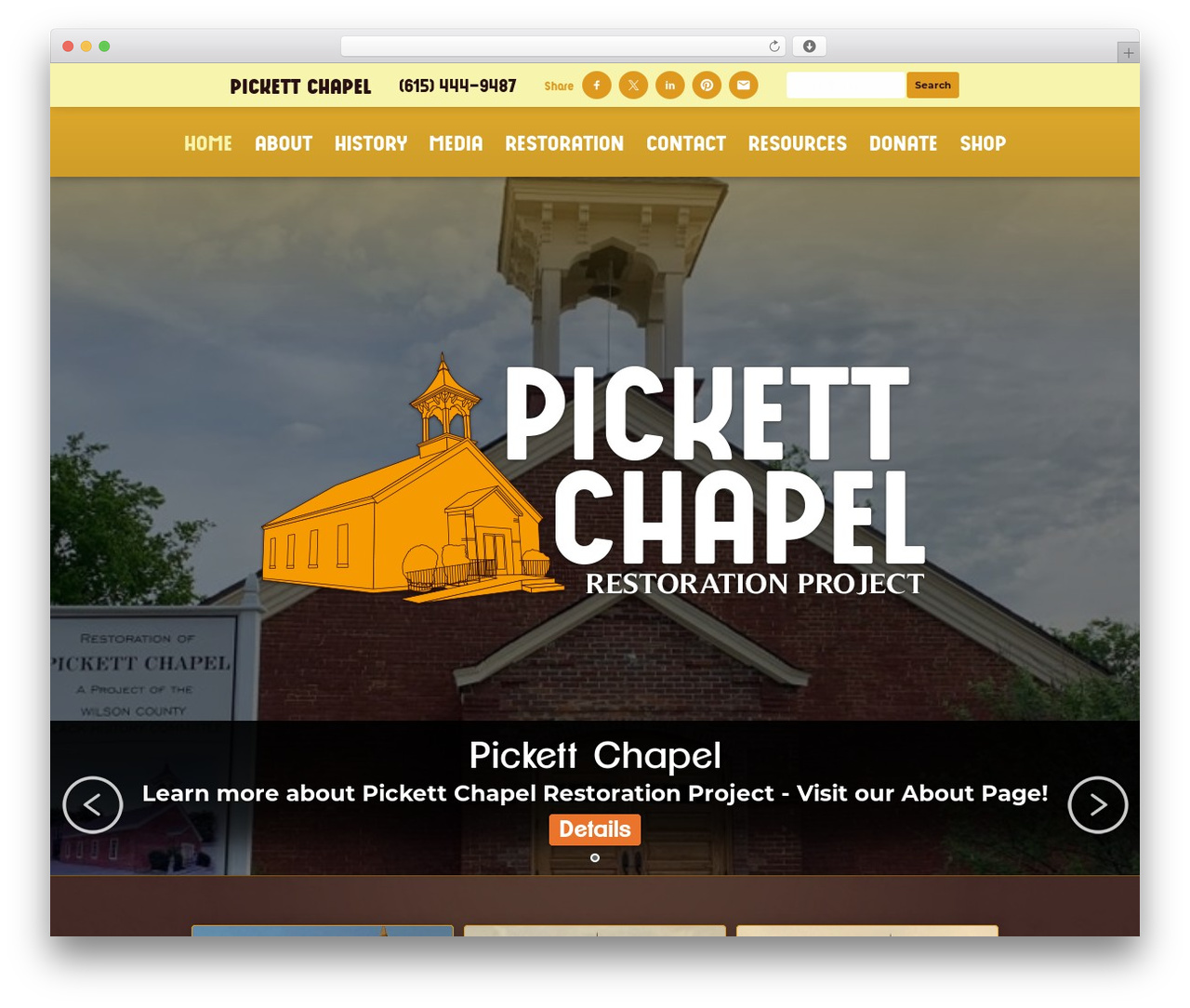 WordPress theme VDG_2020 - pickettchapel.com