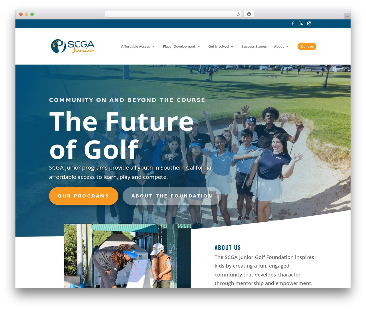 WordPress website theme Divi - scgajunior.org