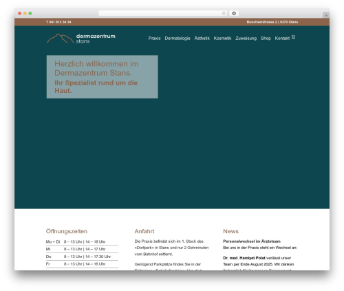 WP theme Divi - dermazentrum.ch