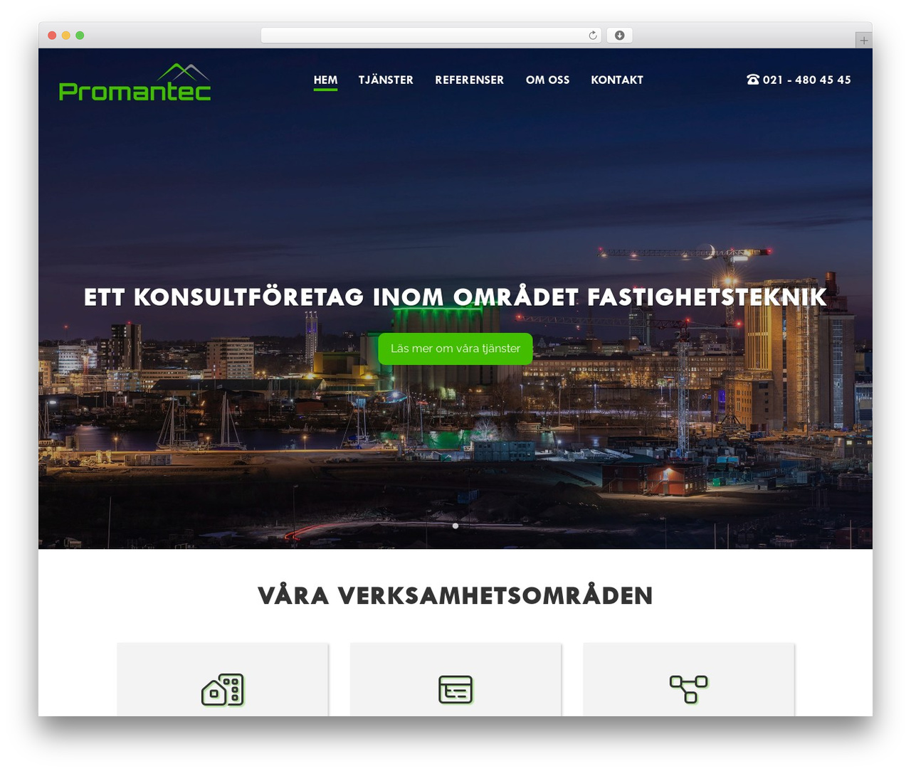 BaseQn WordPress theme - promantec.se