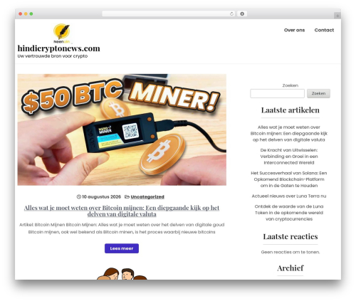 CryptoCoin Lite premium WordPress theme - hindicryptonews.com