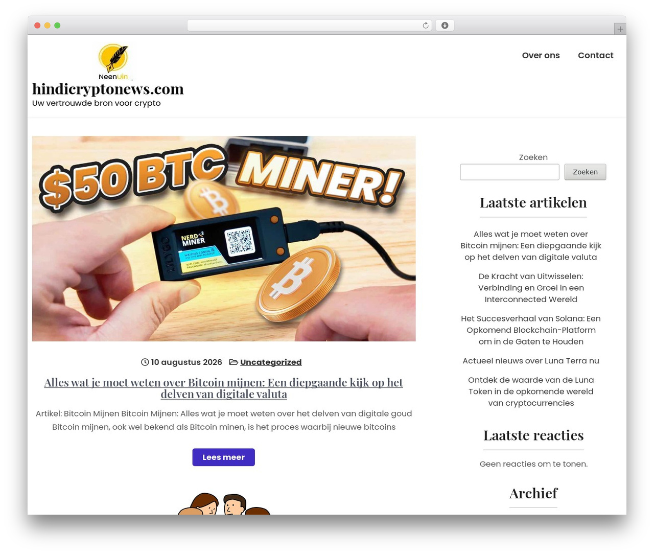 CryptoCoin Lite premium WordPress theme - hindicryptonews.com