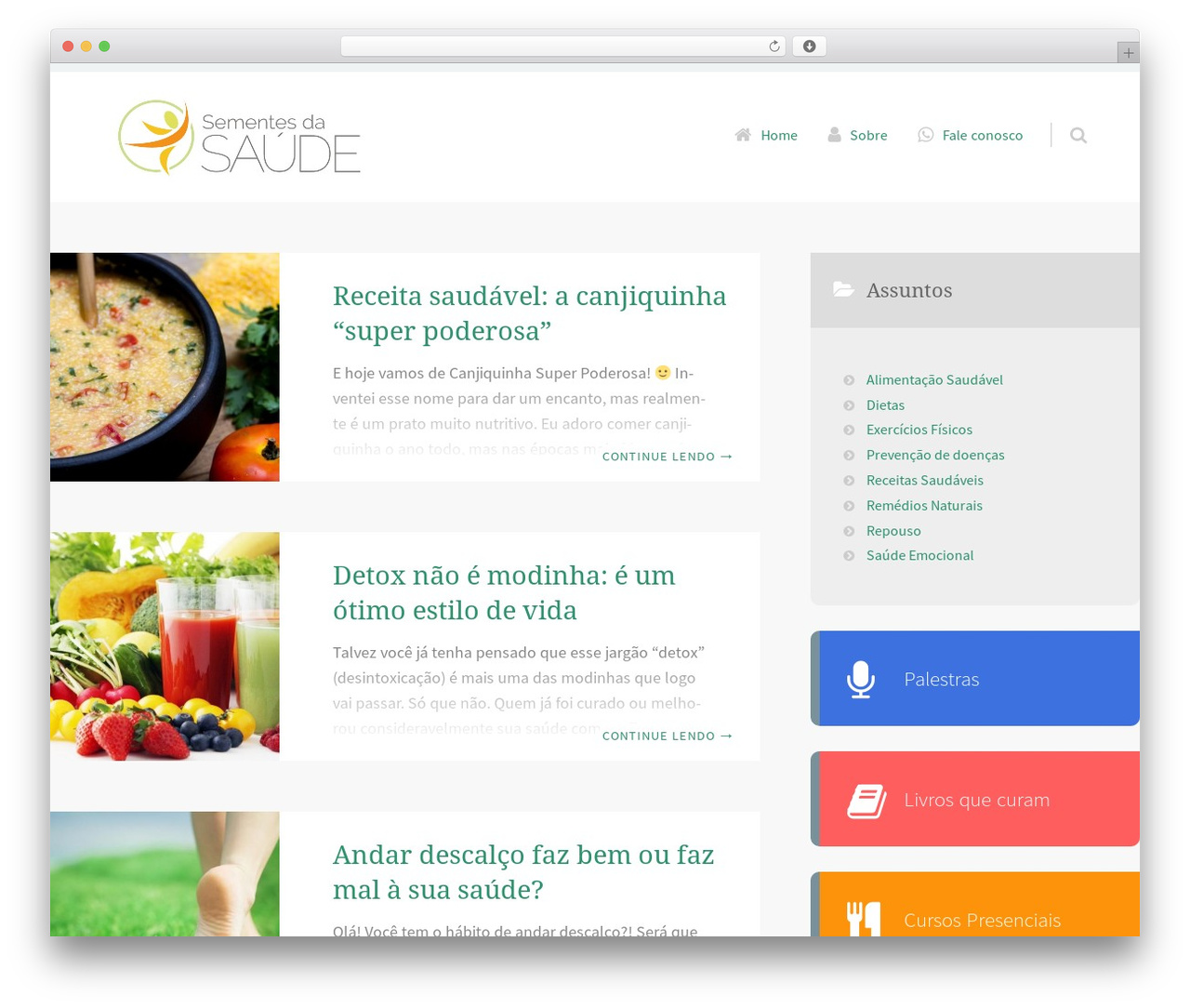 Épico WordPress theme - sementesdasaude.com Épico WordPress theme - sementesdasaude.com
