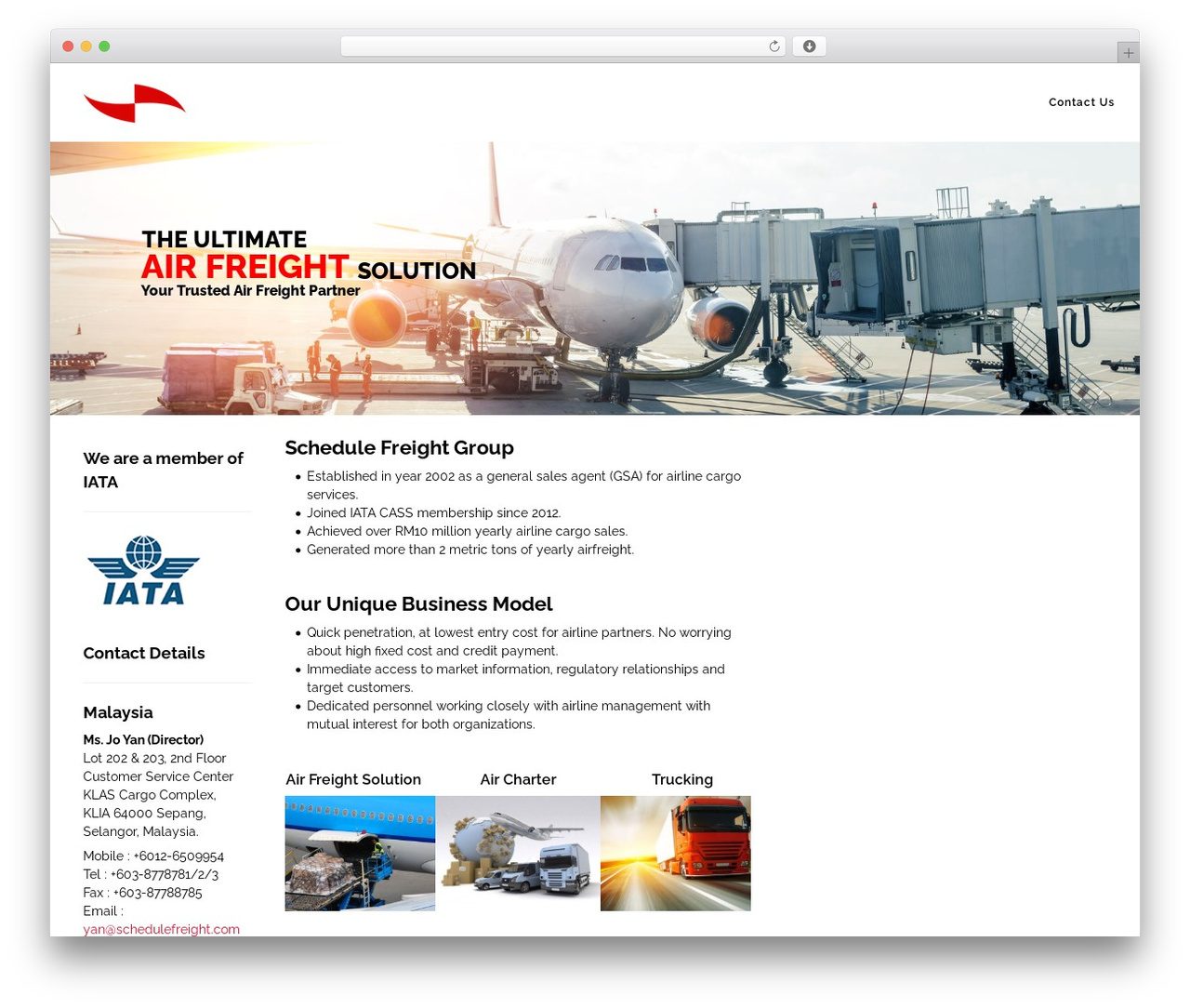 Logistic WordPress theme - schedulefreight.com