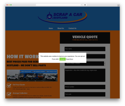 Permatex WordPress theme - scrapacarscotland.com