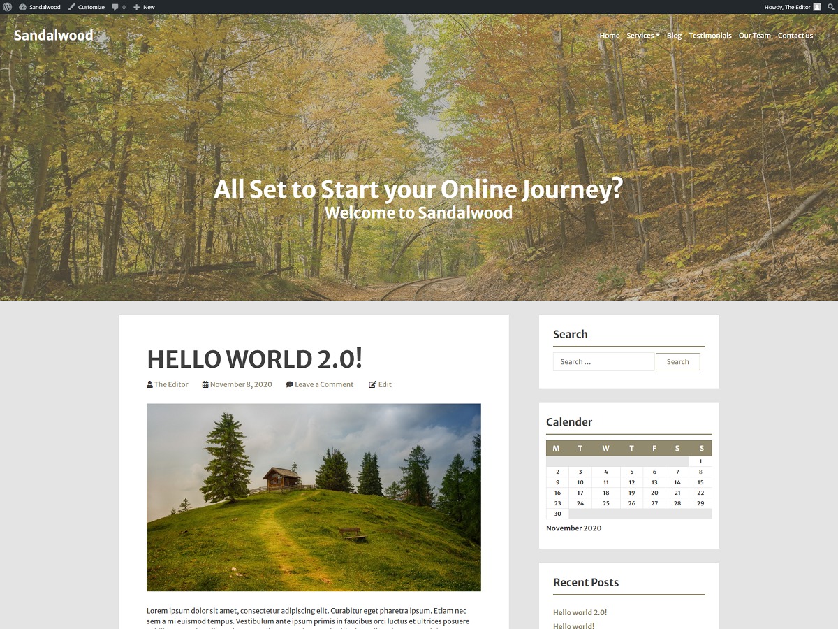 SandalWood theme WordPress