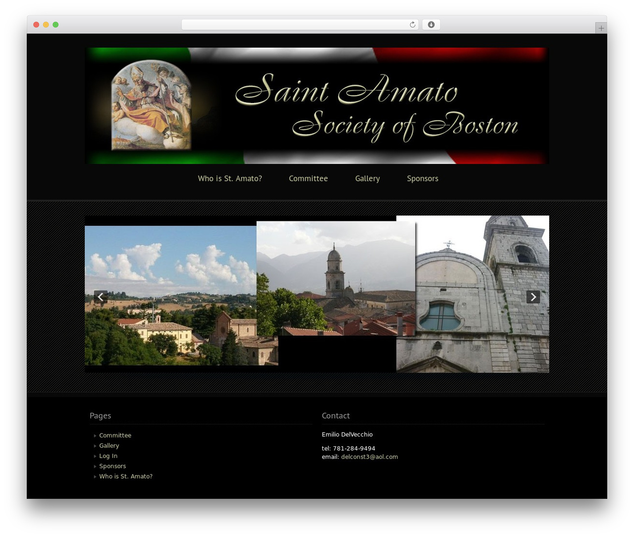 Simplicity WordPress page theme - saintamatoboston.com