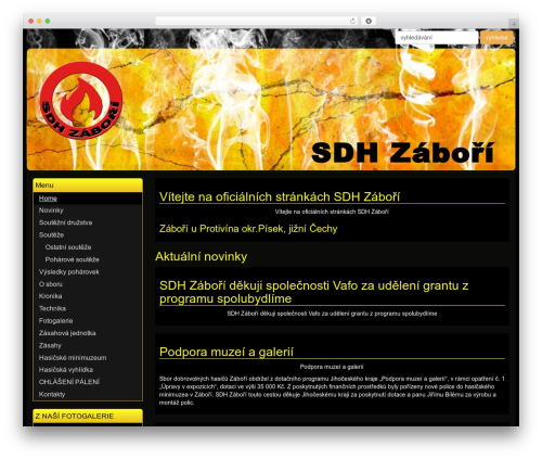 Theme WordPress Firefighters - sdhzabori.cz