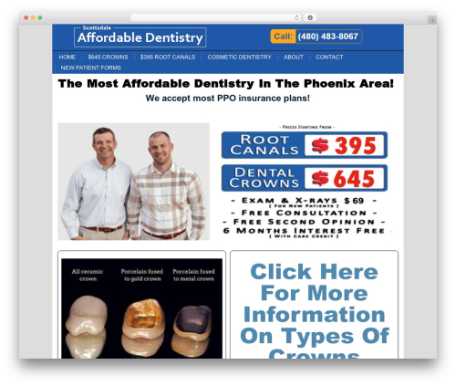 Theme WordPress Dentist - scottsdaleaffordabledentistry.com