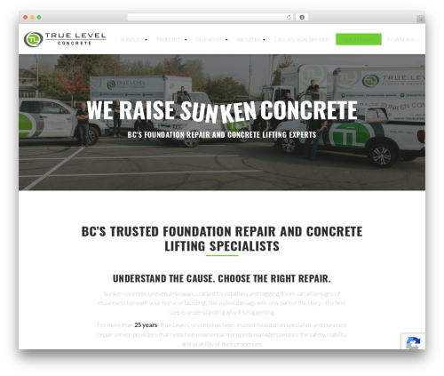 True Level Wordpress Theme WP theme - truelevelconcrete.ca