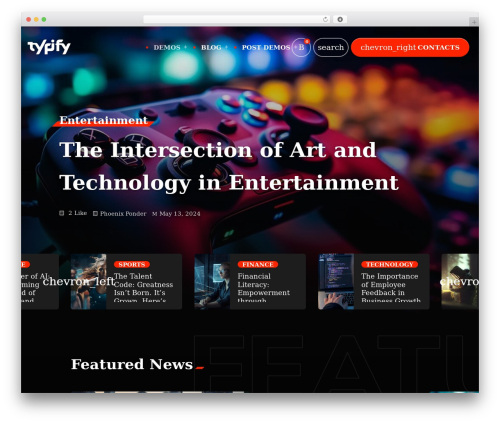 Qttm swipebox WordPress plugin - typify.qantumthemes.xyz/demo01