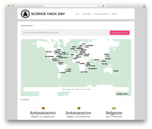 Uber WordPress website theme - sciencehackday.org