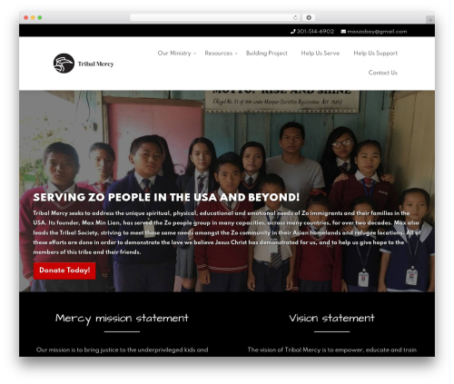 WordPress theme PostScript [WP] Template - tribalmercy.org