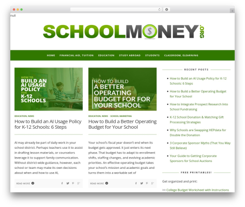WordPress theme Sprout - schoolmoney.org