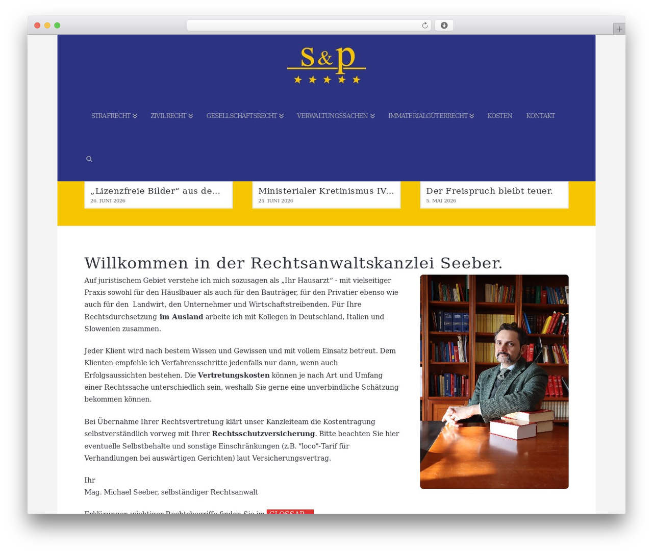 WordPress theme X - seeber-lawconsult.at