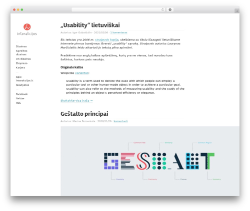 WordPress website theme Touchfolio - www.interakcijos.lt