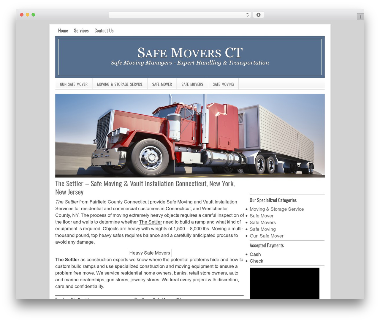 WP theme Genesis - safemoversct.com