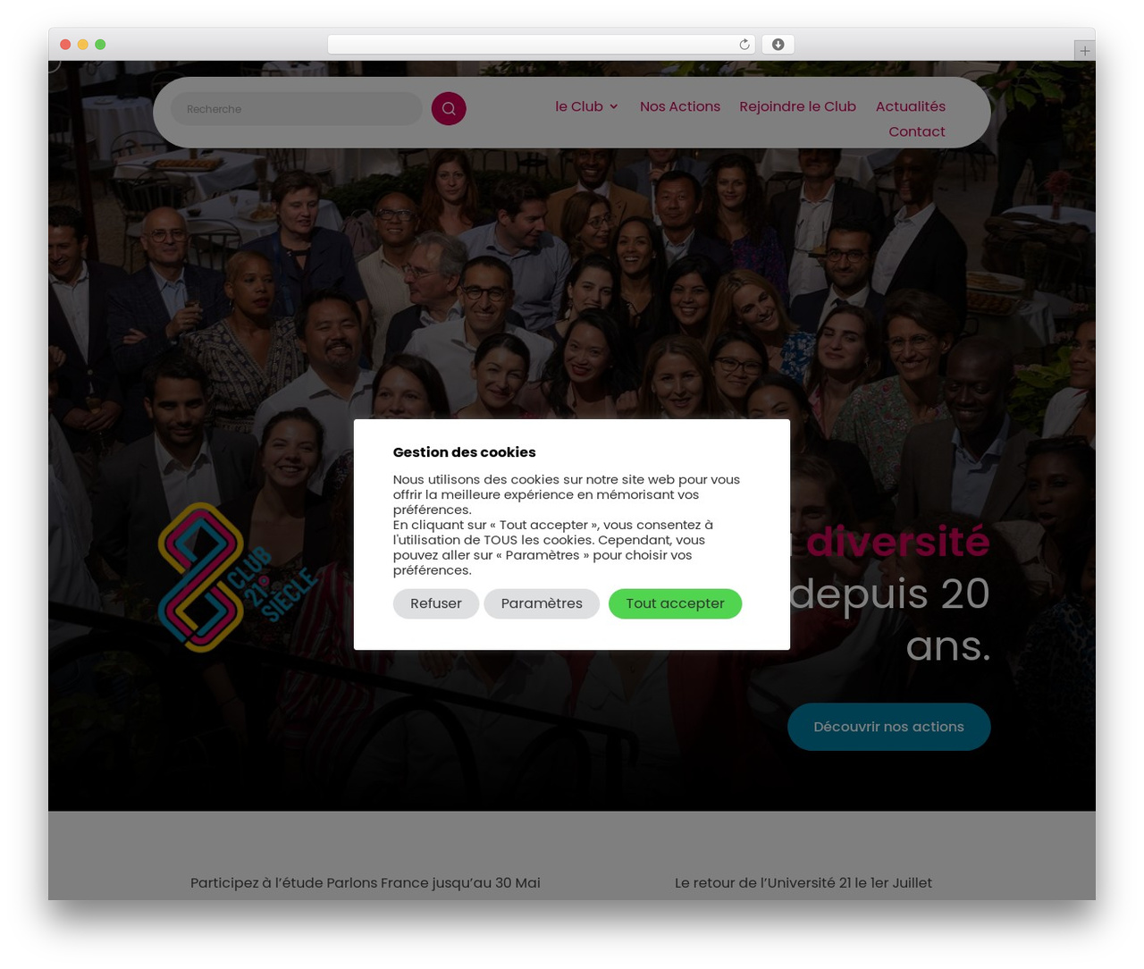 Divi Child Template WordPress theme - club21siecle.org