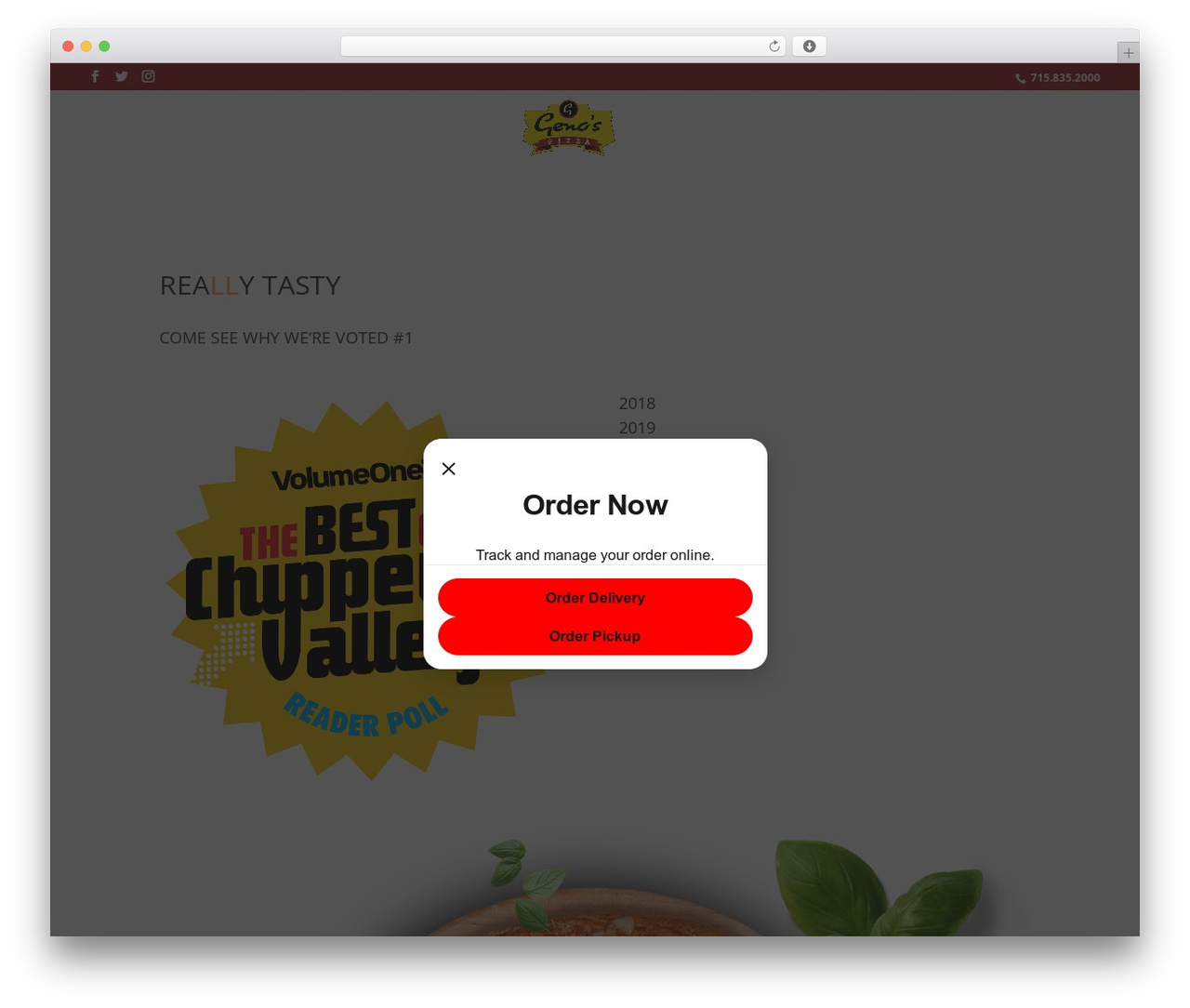 Divi WP theme - eauclairesbestpizza.com