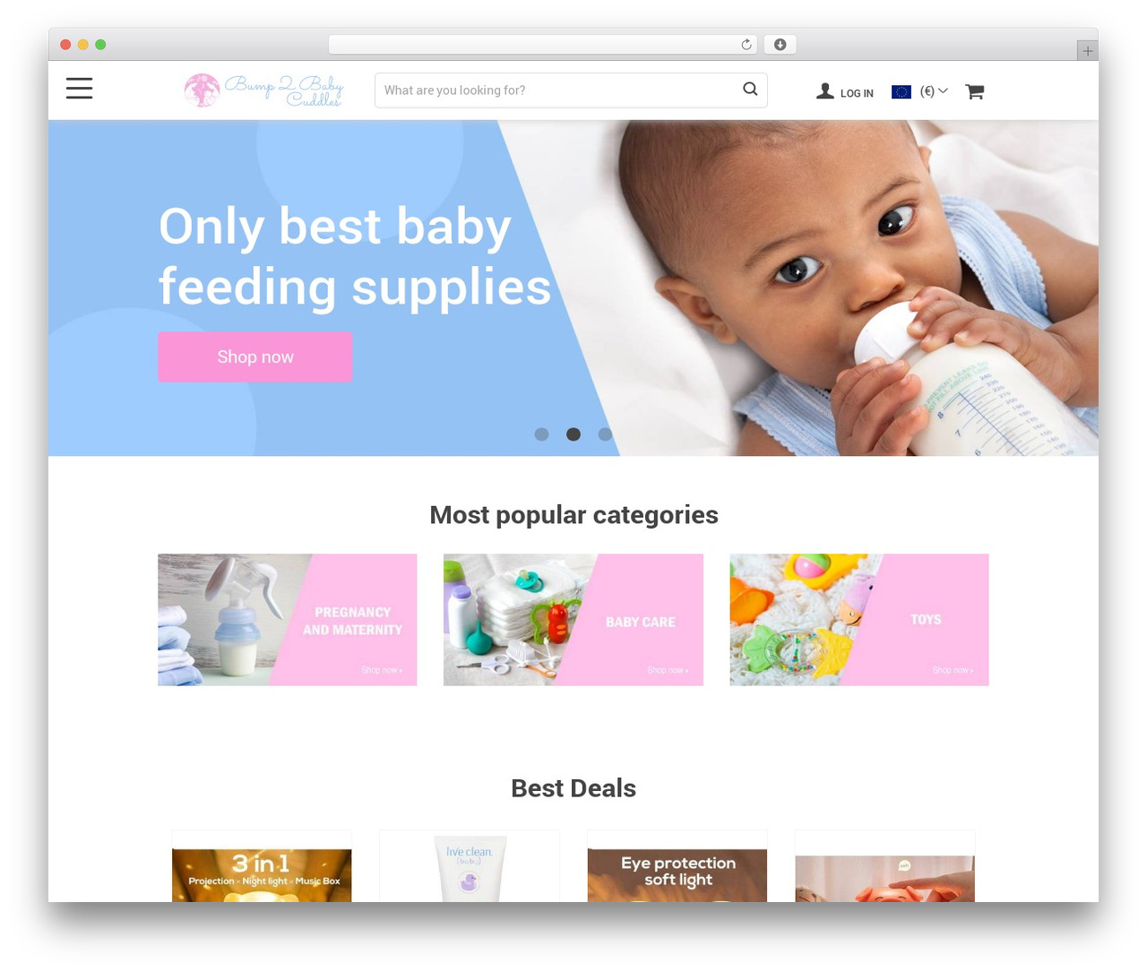 El Greco WordPress ecommerce theme - bump2babycuddles.com
