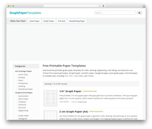 graph WordPress theme - graphpapertemplates.com