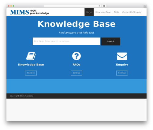 KnowledgePress WordPress theme - support.mims.com.au